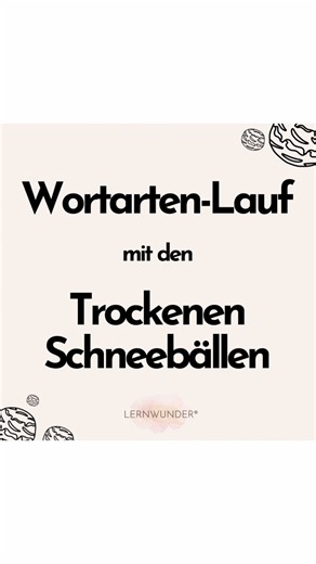 ❄️ANZEIGE ❄️ 🏃‍♀️ Wortartenlauf mit den Trockenen Schneebällen Grammatik üben muss nicht bedeuten, still am Platz zu sitzen und stumpf Arbeitsblätter auszufüllen. Gerade bei grammatischen Themen versuche ich, möglichst viele spielerische Wiederholungen einzubauen. Denn je häufiger Kinder Inhalte anwenden, desto sicherer werden sie darin. Und mit Bewegung macht das Ganze meist deutlich mehr Spaß. 🏃‍♂️ Beim Wortartenlauf arbeiten die Kinder in Teams, sind ständig in Bewegung und müssen gleichzei