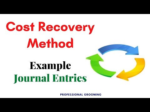 cost recovery method journal entries example problems