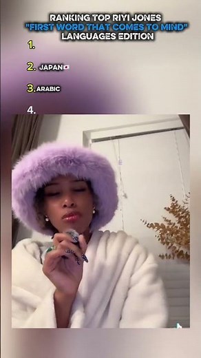 RANKING TOP RIYI JONES "FIRST WORD THAT COMES TO MIND" LANGUAGES EDITION #ranking #funny