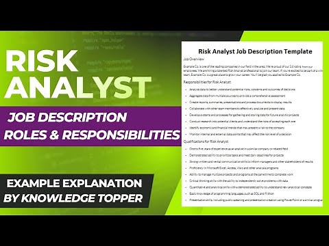 Risk Analyst Job Description