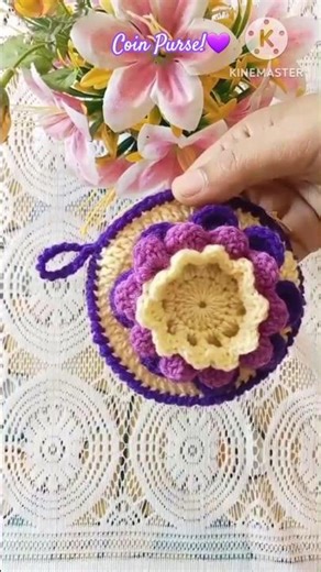 Crochet Coin Purse!#shorts
