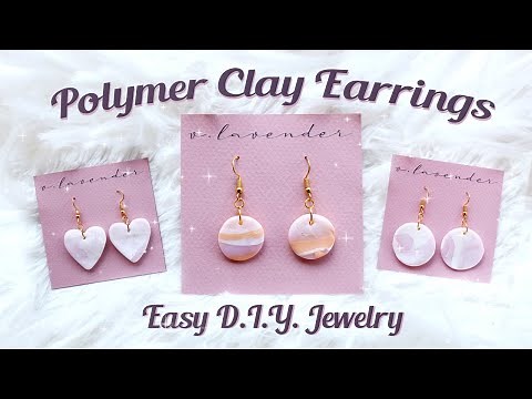Easy D.I.Y. Jewelry | Beginner friendly polymer clay earrings