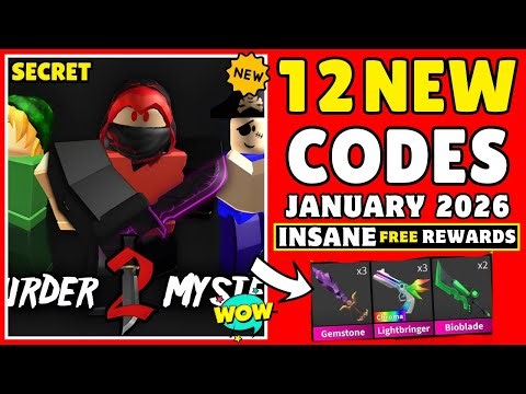 🎁 START 2026 WITH FREE CODES 🎁MURDER MYSTERY 2 ROBLOX CODES 2026 -MM2 CODES 2026 - CODE MM2