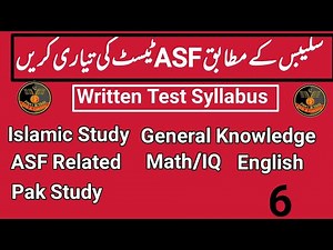 ASF (Air Port Security Force) Written Test Preparation According to the Syllabus of Corporal and ASI