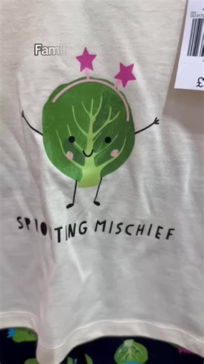 You absolutely have to see these pajamas! Forget boring holiday clothes—these Brussels sprout PJs are hilariously festive. They feature a little sprout saying