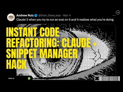 Instant Code Refactoring: Claude + Snippet Manager Hack (Dev Tutorial)