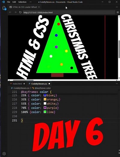 Making a Christmas tree with HTML & CSS |#htmlcoding #css #happyholidays #merrychristmas