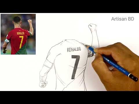How to Draw Cristiano Ronaldo Step By Step | Easy Pencil Sketch