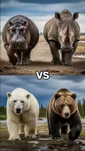 Buffalo & Moose vs Bison & Bear 🐃🆚🐻| Ultimate Wild Animal Battle #shortsfeed #trending #wildlifeking