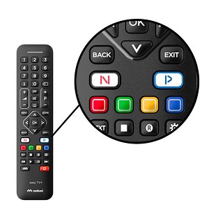 Meliconi - Télécommande universelle EASY TV  pour une TV - 100% fonctions d'origine - Accès direct Netflix et Prime Video | Leroy Merlin