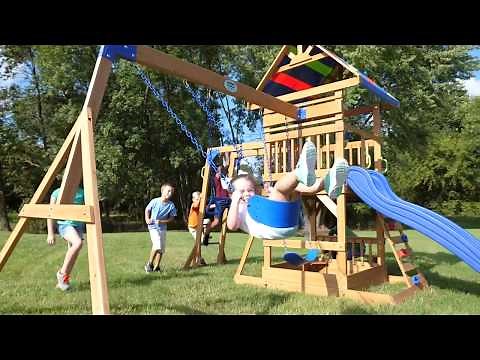 Beach Front Wooden Swing Set - Backyard Discovery