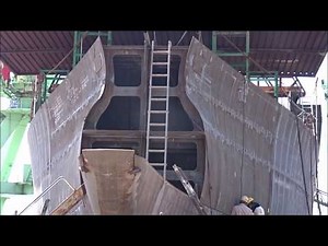 内航貨物船・松浦新船型 「第二豊丸」船台・定盤上ブロック組立等各種艤装作業㉒（23）