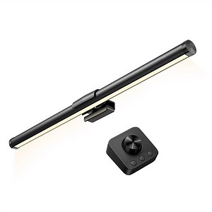 OGEDNAC Screen Monitor Light Bar, Touch/Wireless Remote Control Eye Protection Anti-Glare Adjustable Color Temperature Dimmable USB e-Reading Light for Home Office Desk PC Computer, Black