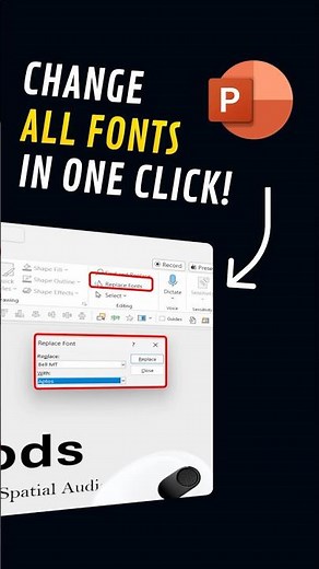 Change Every Font in PowerPoint with One Click! 🤯font replace
