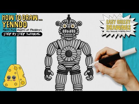 How to Draw YENNDO 😱🦾 (Five Nights at Freddy's) | Easy Step-By-Step Drawing Tutorial