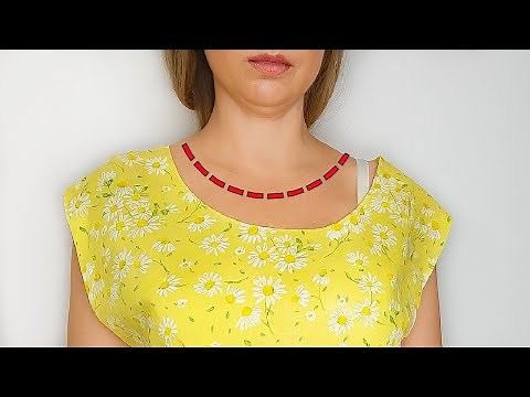 Sewing Trick: How to Neatly Reduce a Deep Neckline