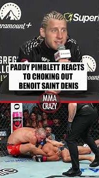 Paddy Pimblett Reacts to BEATING Benoit Saint Denis by submission choke at UFC 329 #PaddyPimblett