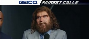 geico 'caveman: fairest calls' chris fowler louis riddick