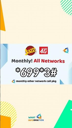 Jazz Monthly All Networks Call Package | Rs. 85 | What Information