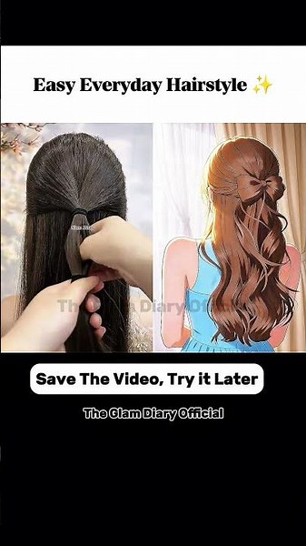 Hair Bow Hairstyle 🎀 Easy Korean Half-Up Hair Tutorial #HairBow #CuteHairstyle #KoreanHairstyle