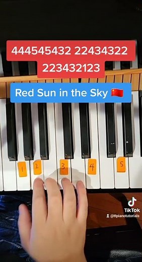 Red Sun in the Sky (Easy Piano Tutorial)