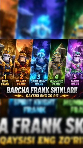 TOP 5 BEST FRANK SKINS IN BRAWL STARS! 🔥