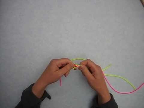 Scoubidou touwtjes leren knopen, vierkante knopen, eenvoudig te leren voor beginners