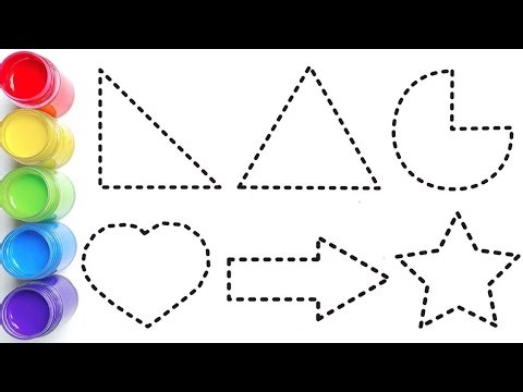 Shapes drawing for kids, Learn 2d shapes, colors for toddlers| New Learn | Preschool Learning Video