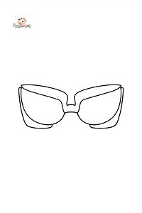 Glasses coloring page ♥ Online, and Print for Free!