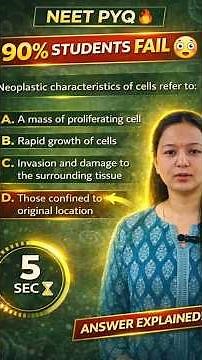 Neoplastic Cells Explained 🔥 | Most Students Get This Wrong! NEET Biology MCQ#neet #trending #viral