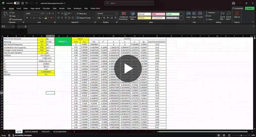 #excelvba #responsespectrum #structuraldynamics #elcentroearthquake #engineeringproject | Mendi Ramakrishna