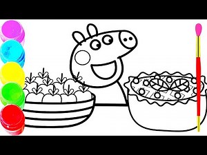 Peek a Boo Song Nursery Rhymes song for Kids | Peppa Pig Coloring Pages