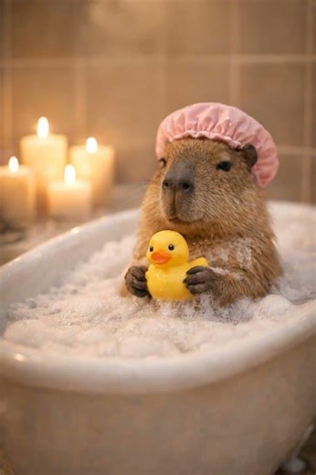 CAPYBARA VIBES 🛁 Relaxing Chill Sounds | No Thoughts Just Vibes #capybara #chill #relaxing