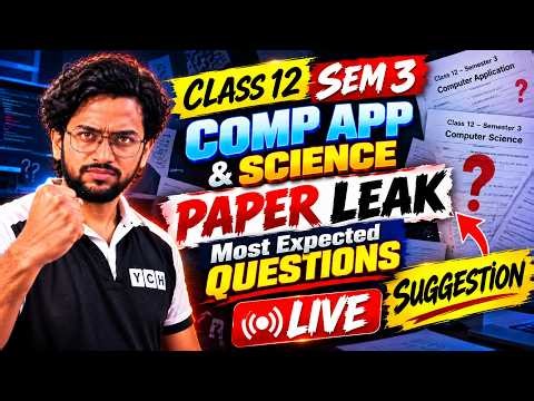 Class 12 Sem 3 Computer Application Most Expected Questions | Class 12 SEM 3 Computer Science