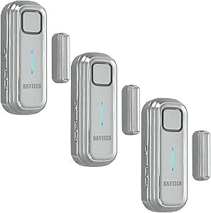 Daytech Refrigerator & Freezer Door Alarm - 1-4 Minute Adjustable Delay, 0-120dB Alarm, 3-Pack for Home, Supermarket & Business (Grey)