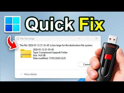 QUICK FIX: 'file is too large for destination file system' USB Drive Error