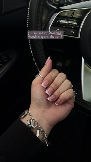 Short Pink French Tip Nails Inspiration