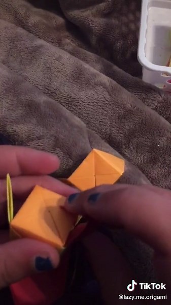 Part 2 of infinity cube#origami #tutorial #fyp