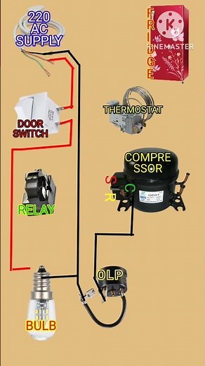 refrigerator connection diagram//fridge electrical diagram !