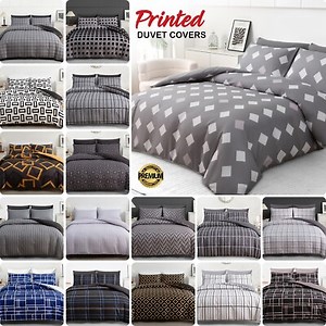 Duvet Cover Set Reversible Bedding Set Duvet Quilt Cover Set Single Double King  | eBay UK