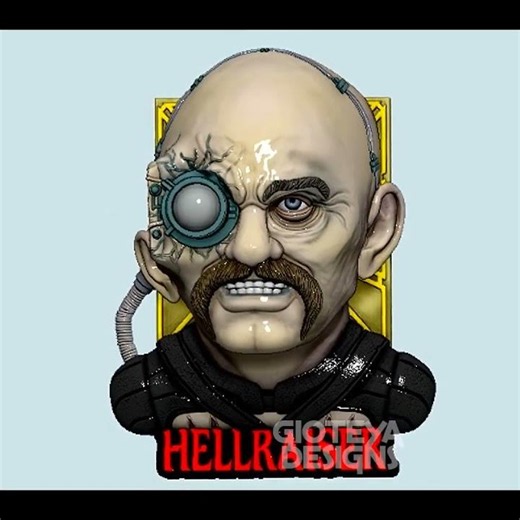 Hellraiser Camera Man #hellraiser #cdhead #cenobite #movie #3dprint #3dprinting #horror #terror #3d