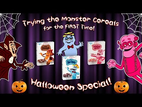 Trying the Monster Cereals for the FIRST Time!