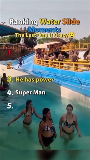 😱 Ranking the Craziest Water Slide Moments Ever 💦 #shorts