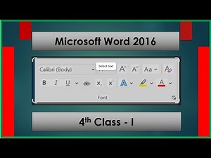 4th Class, About Microsoft Word
