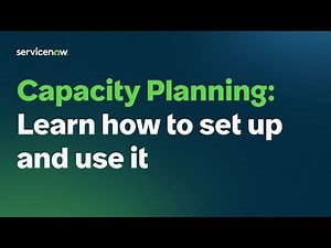 Capacity Planning: Learn how to set up and use it