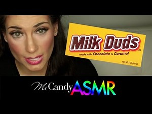 ASMR Candy: Candy ASMR 2015 Whispering Tracing Tapping Eating Mouth Sounds Milk Duds