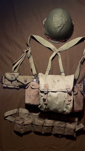 WW2 field gear setup as m56 web gear.