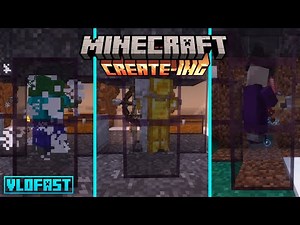 Making a POWERFULL MOB FARM using Create Mod in Minecraft!