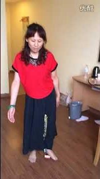 Chinese polio woman limping.