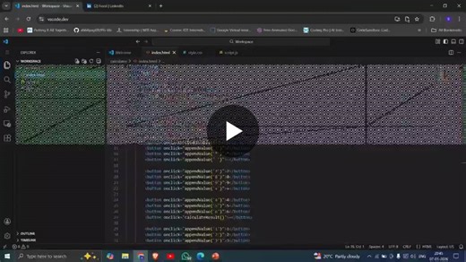 🚀 Simple Calculator Project using HTML, CSS JavaScript I built a basic calculator web application to strengthen my JavaScript fundamentals and DOM manipulation skills. 🔹 Technologies Used: •… | Shreyash Kale